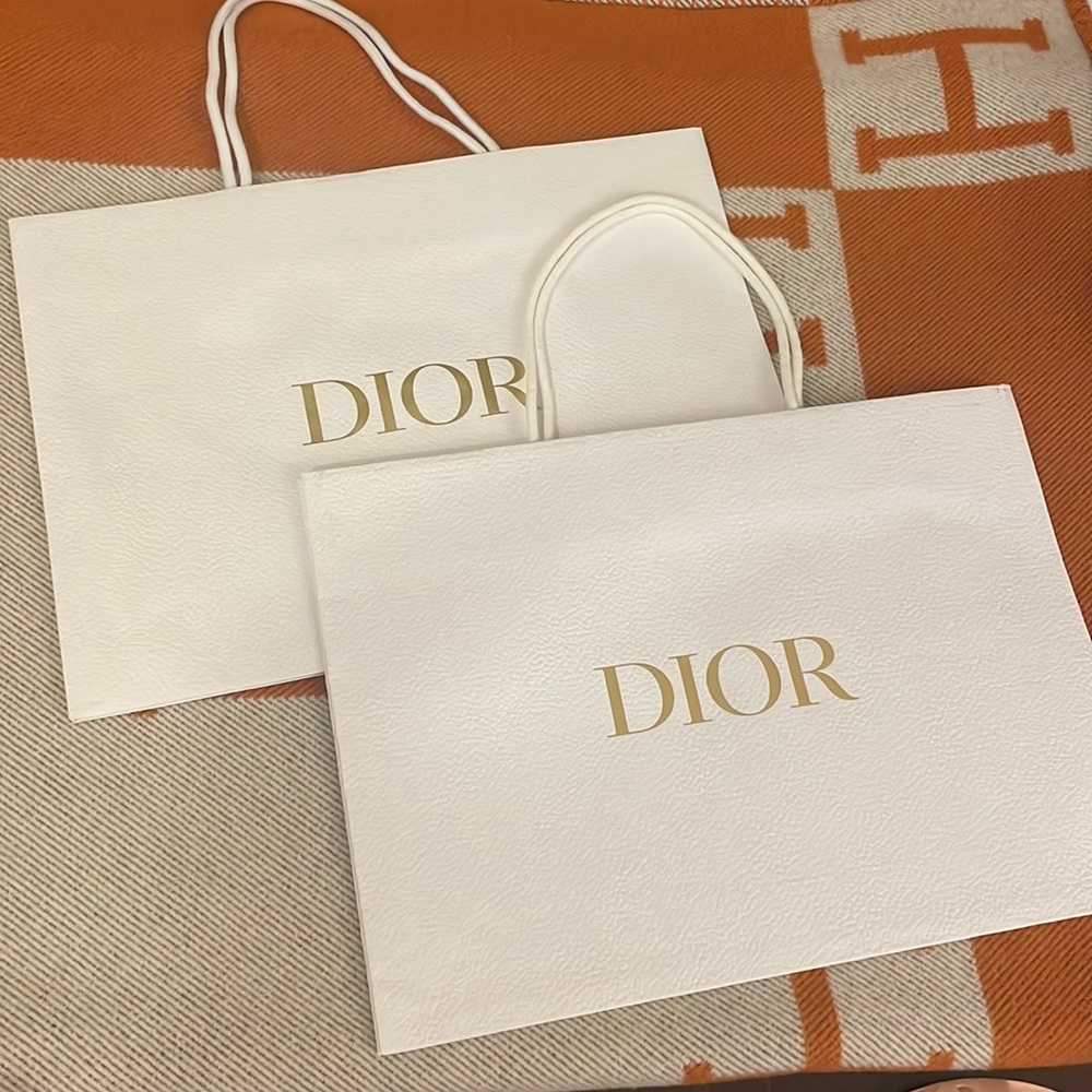 2 for $30 :Authentic Dior shopping bags (11.75*16.5*5)
